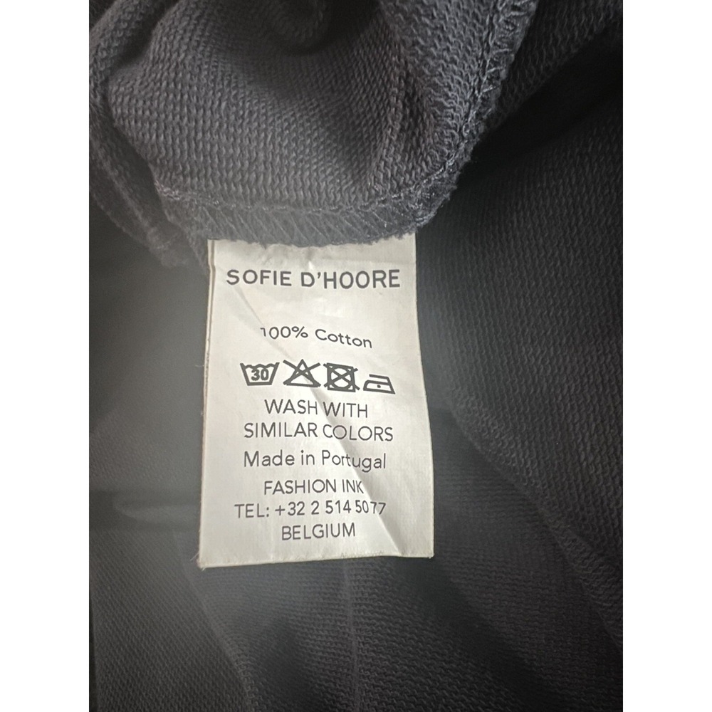 Sofie D'Hoore Dress Navy Blue Cotton Size 40 Short Sleeve Shift - Picture 10 of 10